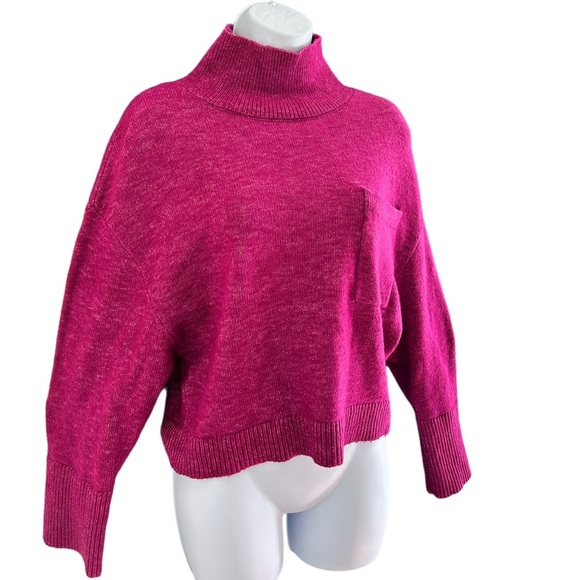 EXPRESS Women's Pink Turtleneck Sweater - Picture 2 of 5